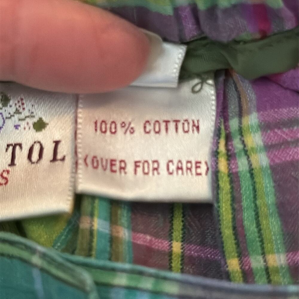 Vintage 80s/90s Susan Bristol Petites Preppy Madras Plaid Button Down Skirt - Picture 4 of 4